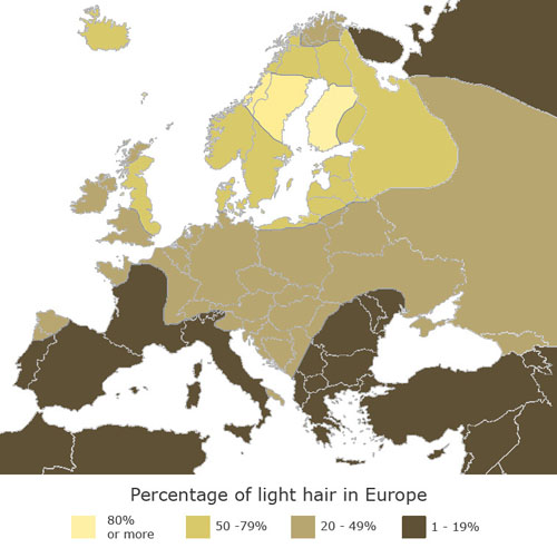 Распределение блондинок в европе. 8)