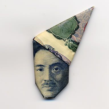 Оригами из денег. Автор жжот!