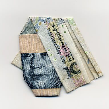Оригами из денег. Автор жжот!